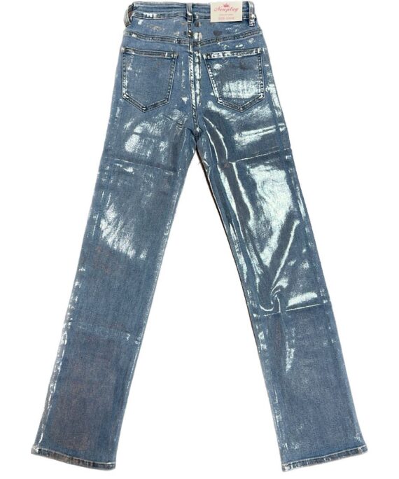 Straight Jeans - Silver coating